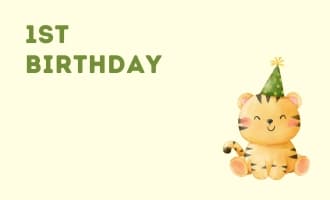 1st Birthday group greeting cards