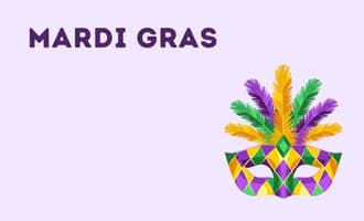 Mardi Gras group greeting cards