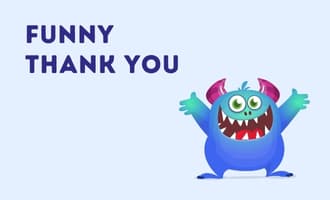 Funny Thank You group greeting cards