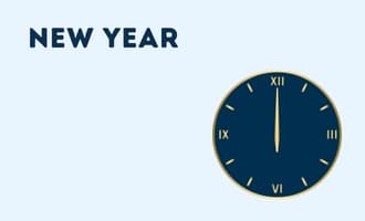 New Year group greeting cards