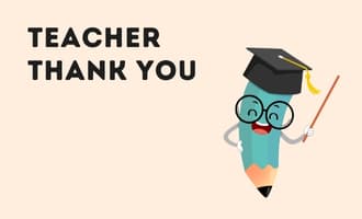 Teacher Thank you group greeting cards