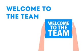 Welcome To The Team group greeting cards