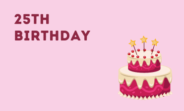 25th Birthday group greeting cards