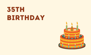 35th Birthday group greeting cards