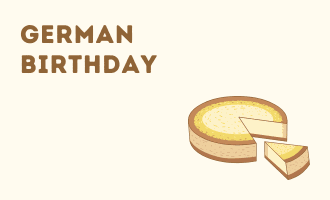 German Birthday group greeting cards