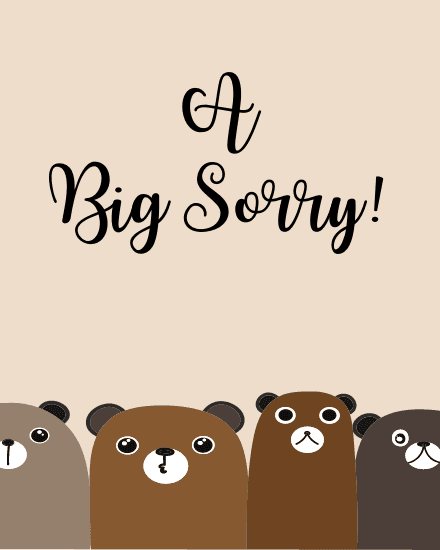A Big apology