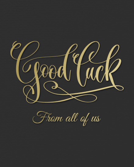 good luck good luck