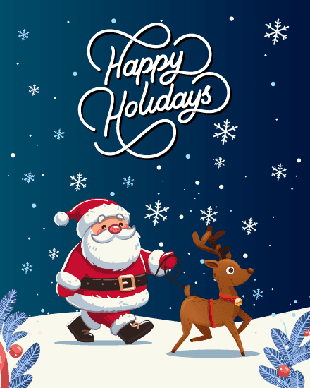 santa walking santa walking