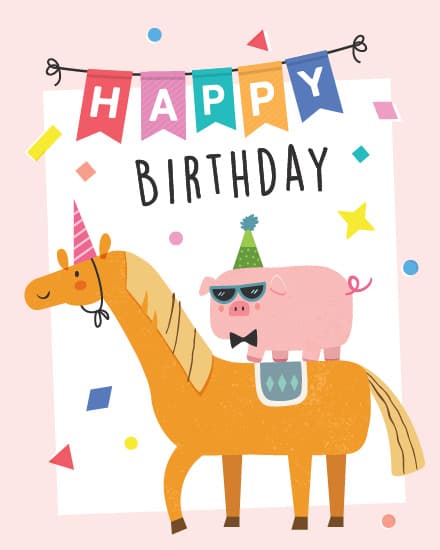 pig riding horse pig riding horse