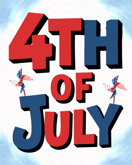 Independence Day with American Flags Independence Day with American Flags