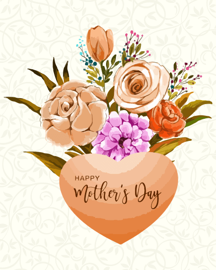 floral bouquet with heart tag floral bouquet with heart tag