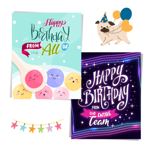 create birthday and anniversary group cards