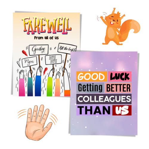 create farewell group cards